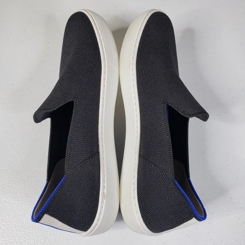 Rothys Shoes Womens 8 Navy Blue Knit Slip On The Original Sneakers Loafers